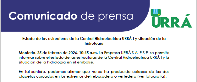 Estado de las estructuras de la Central Hidroeléctrica URRÁ I y situación de la hidrología