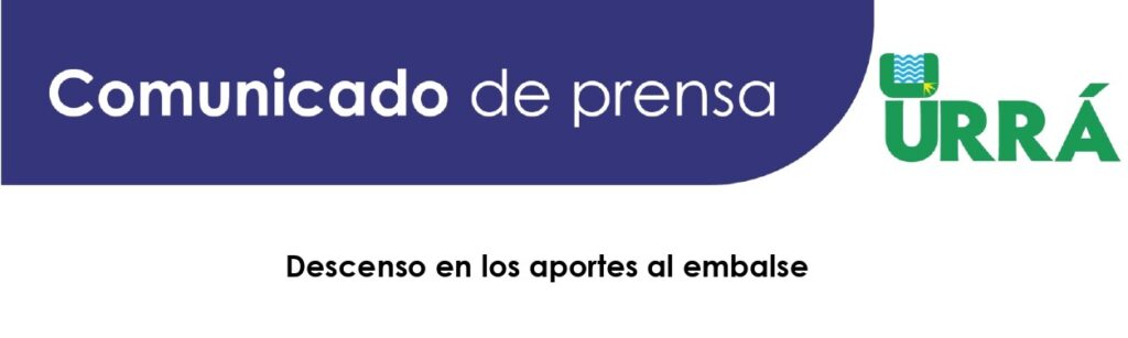 Descenso en los aportes al embalse   