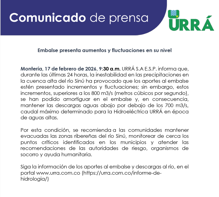 Embalse presenta aumentos y fluctuaciones en su nivel